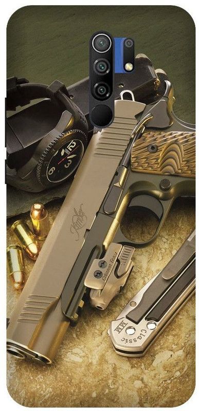 URCHIN Back Cover for Poco M2 Gun, Pistol, Bullet, Weapon  (Multicolor, Shock Proof, Pack of: 1)