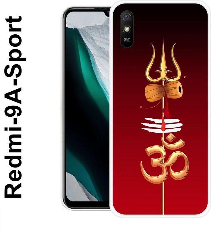 INDIALAND Back Cover for Redmi 9A Sport  (Black, Red, Silicon)