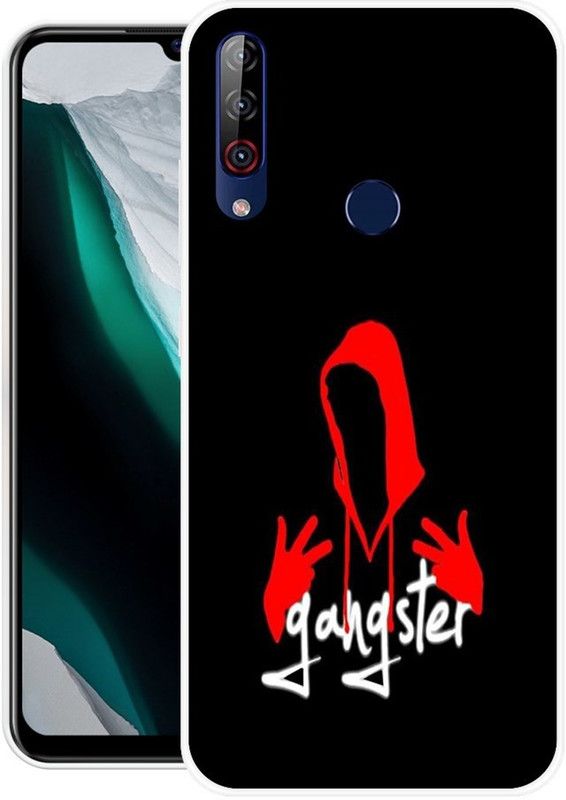 PictoWorld Back Cover for LG W30 Pro  (Black, Red, Grip Case, Silicon, Pack of: 1)