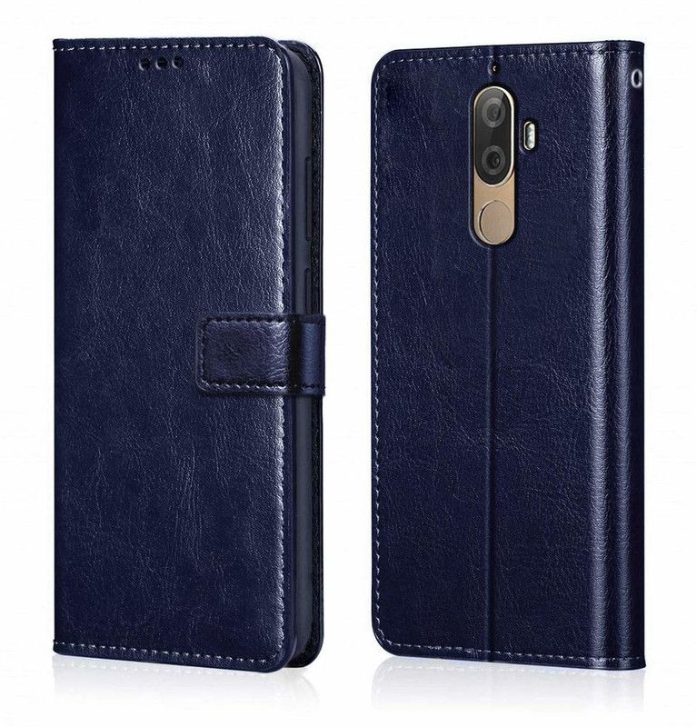 COVERBLACK Flip Cover for Lenovo K8 Plus  (Blue, Pack of: 1)