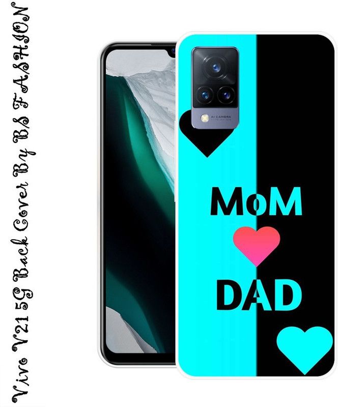 SHYAMSHREE Back Cover for ViVO V21 5G  (Blue, Black, Grip Case, Silicon)