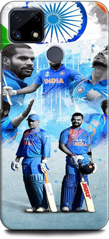 Afterglow Back Cover for Realme Narzo 30A VIRAT KHOLI, SPORTS, CRICKET, MS DHONI, HITMAN, KL RAHUL  (Multicolor, Shock Proof, Pack of: 1)