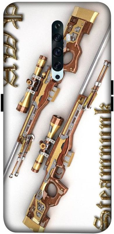 LUCKY MOBI.COM Back Cover for OPPO RENO2 F ( GUN WALLPAPER) PRINTED BACK COVER  (Multicolor, Waterproof, Pack of: 1)