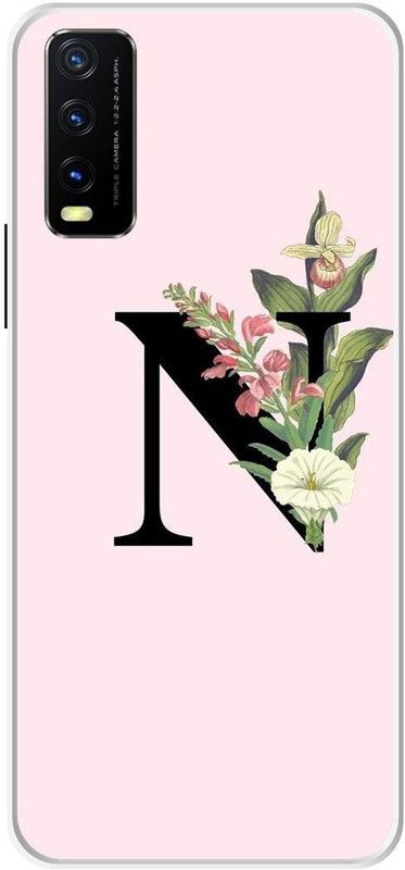 VS PRINT LINK Back Cover for VIVO Y20T \ V2129 \ N letter,N name N word , Printed Back Cover  (Pink, Hard Case, Pack of: 1)