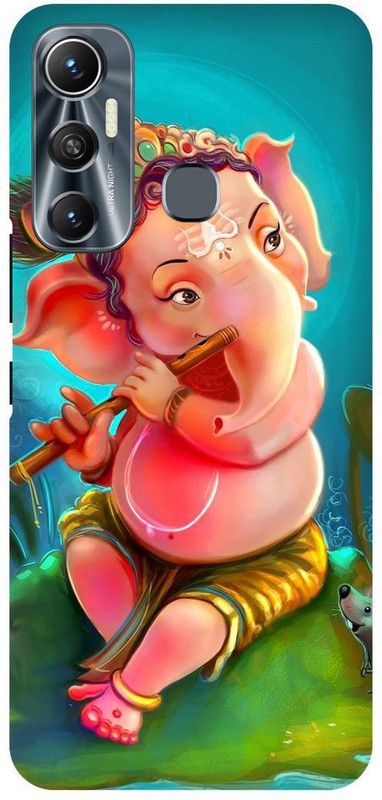 FIKORA Back Cover for Infinix Hot 11, X662, GANESHJI, LORD, GANESHA, GANPATI, BAPPAMORYA  (Multicolor, Hard Case, Pack of: 1)
