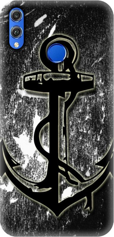 Smutty Back Cover for Honor 8X - Anchor Print  (Multicolor, Hard Case, Pack of: 1)