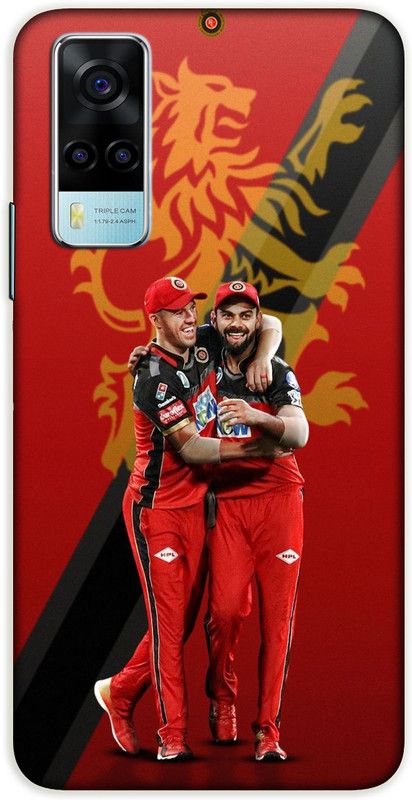 iprinto Back Cover for Vivo Y53s,Vivo Y51A virat, ab de villiers Back Cover  (Red, Hard Case, Pack of: 1)