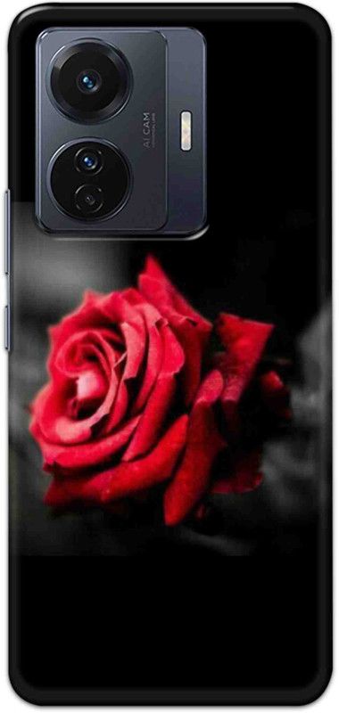 NDCOM Back Cover for iQOO Z6 Pro 5G Red Rose Printed  (Multicolor, Hard Case, Pack of: 1)