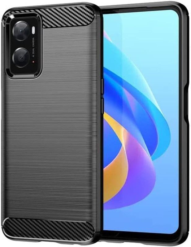 FITSMART Back Cover for Oppo K10 4G  (Black, Flexible, Silicon, Pack of: 1)