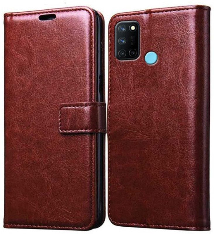 Krumholz Flip Cover for Realme 7i  (Brown, Dual Protection)