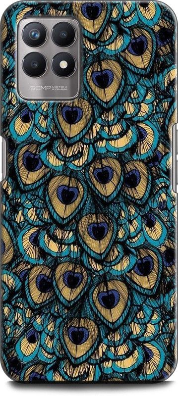 Dronk Back Cover for Realme 8i, RMX3151 MOR PANKH, KRISHNA JI, KANHA, PEACOCK FEATHER, FEATHER  (Multicolor, Dual Protection, Pack of: 1)