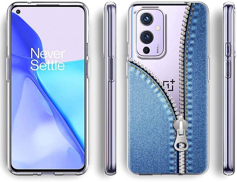 LoudCase Back Cover for OnePlus 9  (Transparent, Blue, Grip Case, Silicon, Pack of: 1)