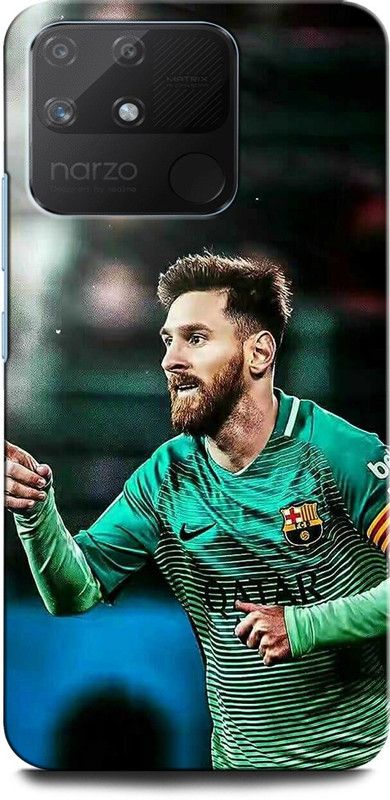 INTELLIZE Back Cover for Realme Narzo 50A MESSI, LIONE MESSI, FOTBALL, MESSI 10, BARCELONA, SPORTS  (Multicolor, Hard Case, Pack of: 1)