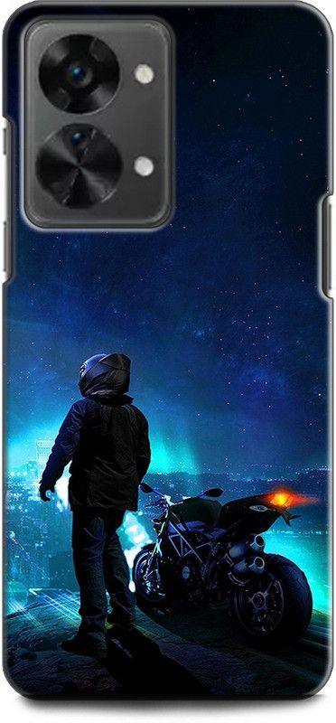 INDICRAFT Back Cover for OnePlus Nord 2T 5G  (Black, Blue, Pack of: 1)