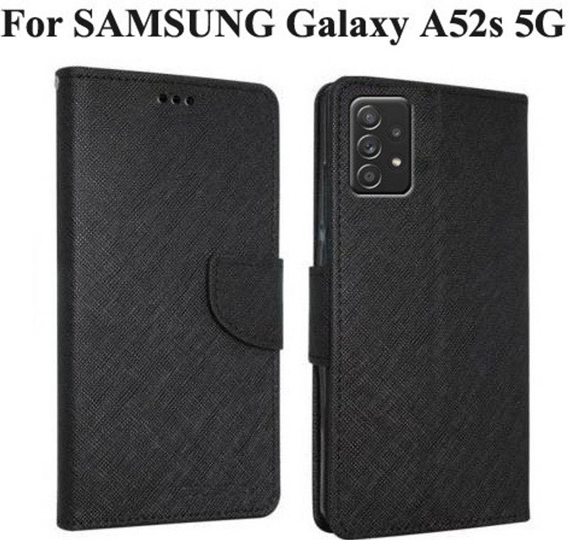 Mehsoos Flip Cover for Samsung Galaxy A52, Samsung Galaxy A52s 5G  (Black, Dual Protection, Pack of: 1)