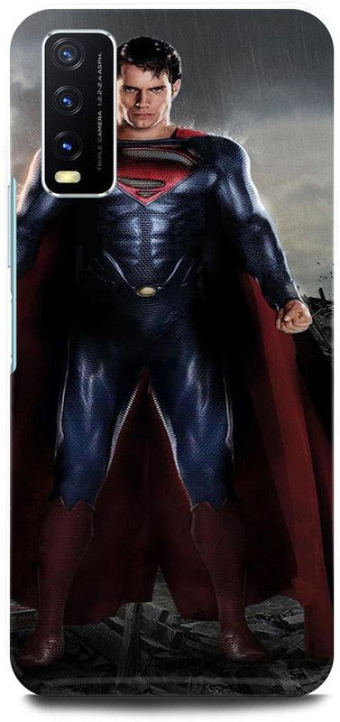 ZIGTOZAG SHOPPE Back Cover for vivo Y20A, V2101, SUPERMAN, MANOFSTEEL, DC, JUSTICELEAGUE, BATMAN,  (Multicolor, Hard Case)