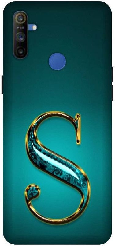 SSMORYA Back Cover for Realme Narzo 20A, S text Green Printed Back Cover  (Multicolor, Hard Case, Pack of: 1)