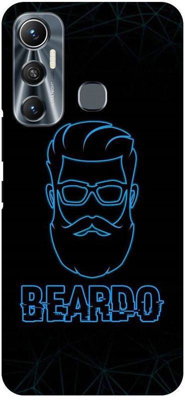 FIKORA Back Cover for Infinix Hot 11, X662, BEARDO, BEARD, DANGER, BABA, MOOCHLOVER  (Blue, Hard Case, Pack of: 1)