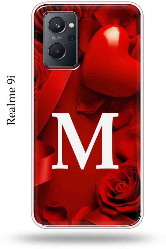 Rm Style Back Cover for Realme 9i  (Red, White, Silicon)