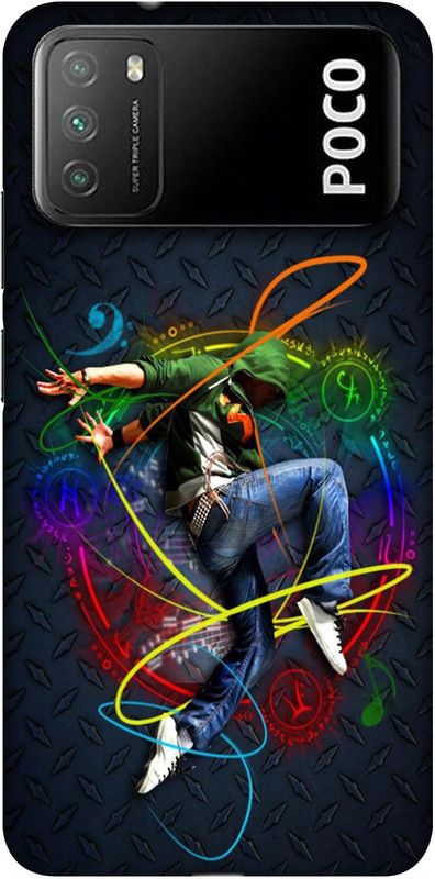 Casotec Back Cover for Mi Poco M3  (Multicolor, 3D Case)