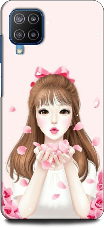 KEYCENT Back Cover for SAMSUNG Galaxy M12 GIRL, ANIME, PINK, LOVELY GIRL, CARTOON, CUTE GIRL, DOLL  (Multicolor, Shock Proof, Pack of: 1)
