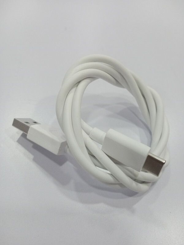 NUKAICHAU USB Type C Cable 6.5 A 1.00215999999997 m Copper Braiding 33w charger type c oppo  (Compatible with data cable type b light, White, One Cable)