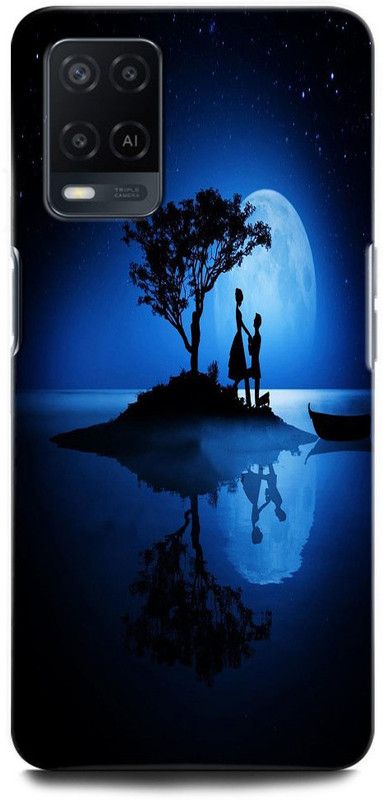 ORBIQE Back Cover for OPPO A54 2263 GIRL BOY, ANIME, LOVE, TREE, GIRL PURPOSING, MOON  (Multicolor, Hard Case, Pack of: 1)
