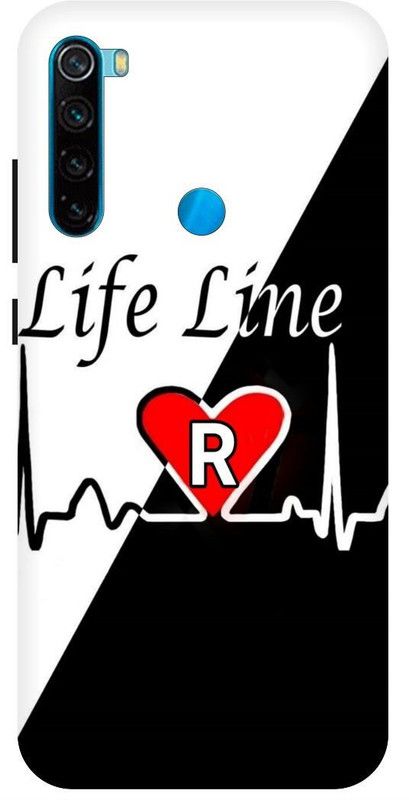 PICHKU Back Cover for REDMI NOTE 8-M1908C3JH-R,LATTER,ALPHABET,NAME,DESIGN,LIFE,LINE,GIRLS,BOYS,LOVE  (Black, Hard Case, Pack of: 1)