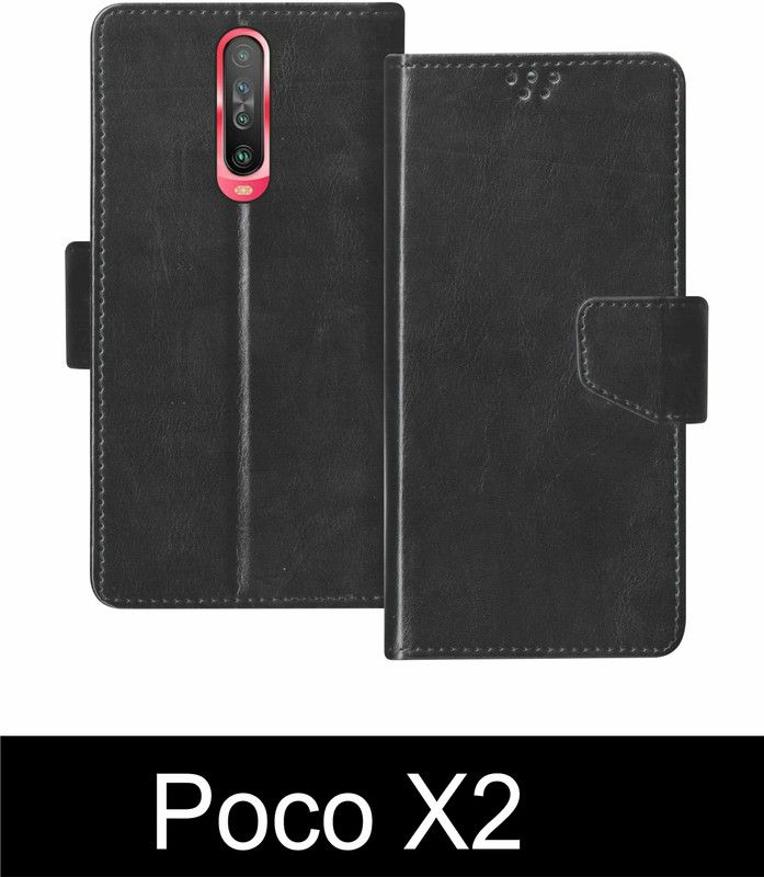 SBMS Flip Cover for Poco X2  (Black, Shock Proof, Pack of: 1)
