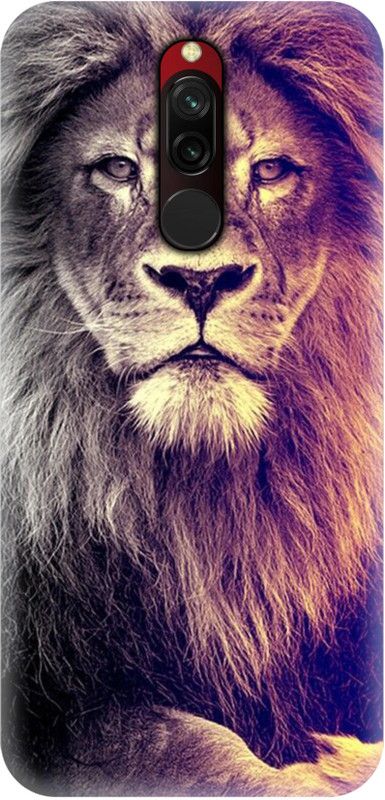 Smutty Back Cover for Mi Redmi 8, M1908C3IC, MZB8255IN - Lion Print  (Multicolor, Hard Case, Pack of: 1)