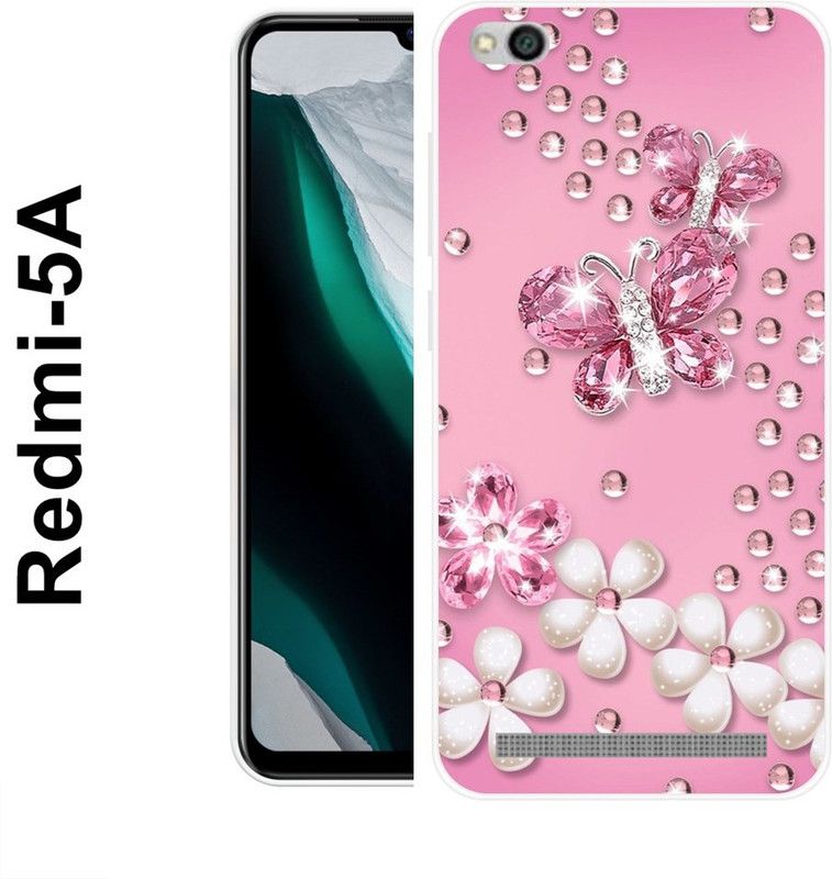 SUPERCASE Back Cover for Redmi 5A  (Pink, White, Silicon)