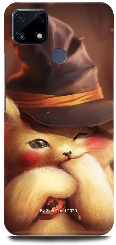 FRONK Back Cover for Realme C25s, RMX3197, CAT, CUTE, CAT, LOVELY, CAT, MEOW  (Yellow, Hard Case, Pack of: 1)