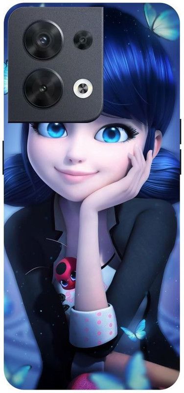 Wall Art Back Cover for OPPO RENO 8 (5G) Anime, Cute Girl, Marinette Dupain Printed  (Multicolor, Dual Protection, Pack of: 1)