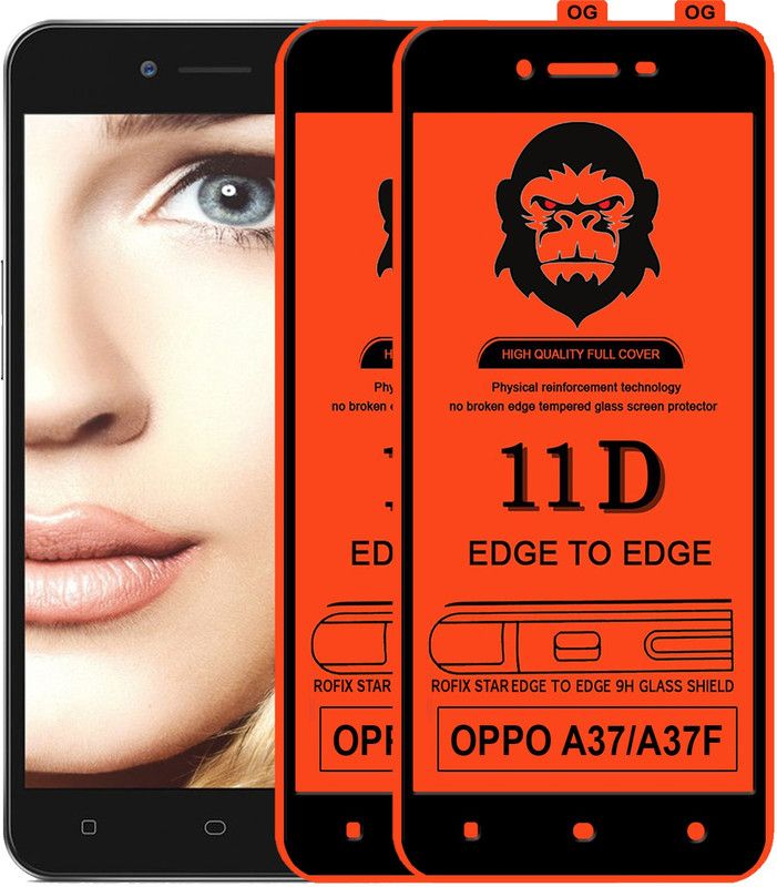 Rofix star Edge To Edge Tempered Glass for Oppo A37  (Pack of 2)