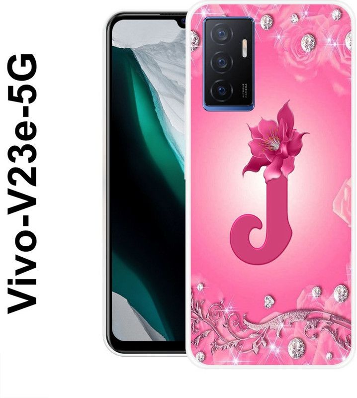 PALWALE BALAJI Back Cover for Vivo V23e 5G  (Pink, White, Grip Case, Silicon)