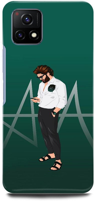 play fast Back Cover for Vivo Y72 5G, V2060 ALLU, ARJUN, SOUTH, HERO, ACTOR, PUSHPA  (Green, Hard Case, Pack of: 1)