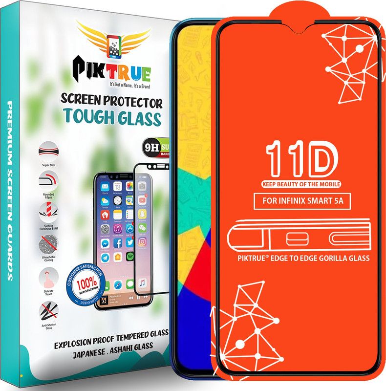 PikTrue Edge To Edge Tempered Glass for Infinix Smart 5A  (Pack of 1)