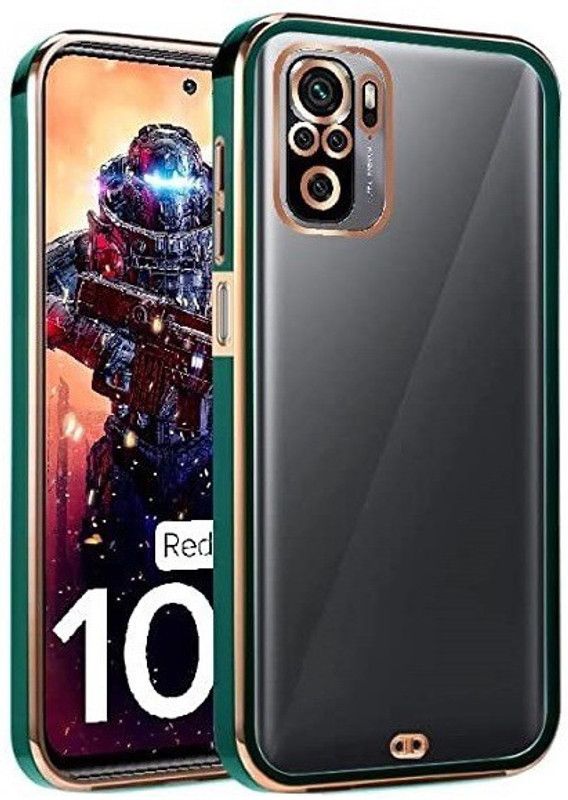 A3sprime Back Cover for Redmi Note 10, Soft Silicon Transparent & Drop Protective Back Case  (Green, Camera Bump Protector, Silicon, Pack of: 1)