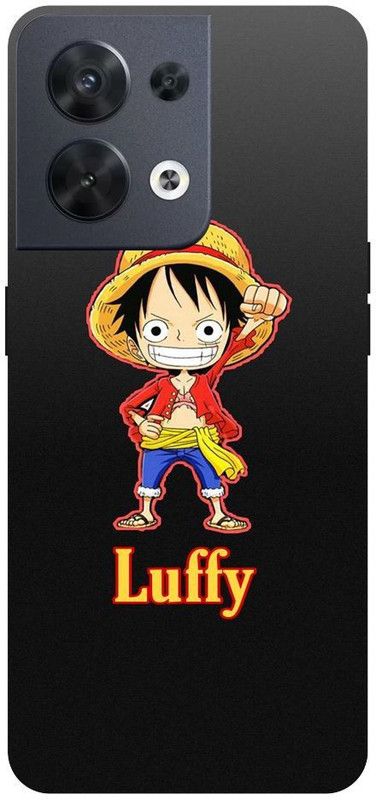 Wall Art Back Cover for OPPO RENO 8 (5G) Luffy, Animation, Cartoon Printed  (Multicolor, Dual Protection, Pack of: 1)