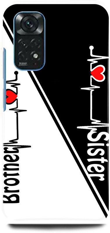 play fast Back Cover for Redmi Note 11 BROTHER, SISTER, BHAI, BAHAN, LOVE  (Black, Hard Case, Pack of: 1)