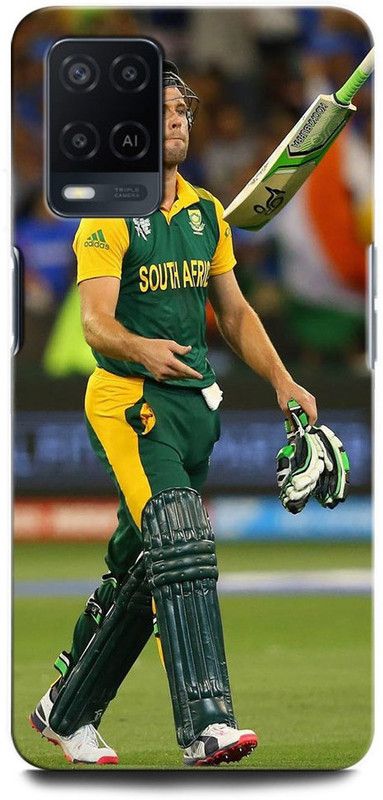 ORBIQE Back Cover for OPPO A54 2263 AB DE VILLIERS, CRICKET, BATSMAN, SPORTS  (Multicolor, Hard Case, Pack of: 1)
