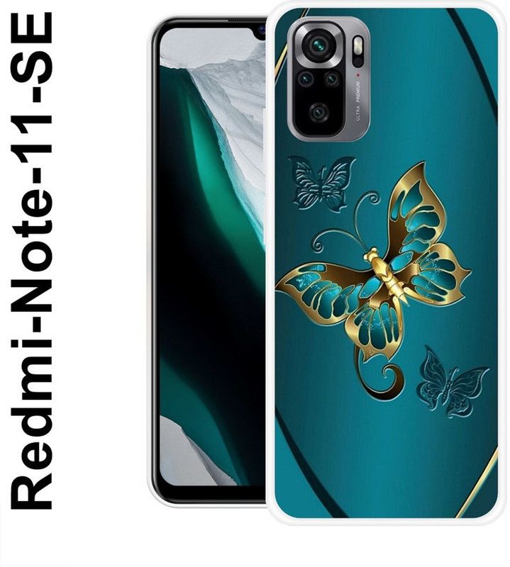 SUPERCASE Back Cover for Redmi Note 11 SE  (Blue, Gold, Grip Case, Silicon)