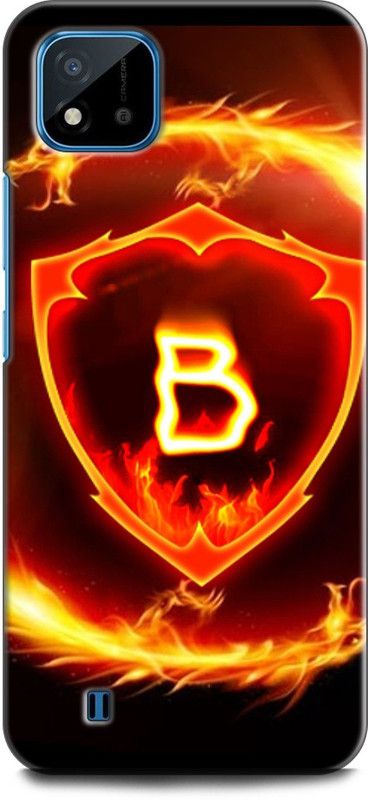 INDICRAFT Back Cover for Realme C11 2021, RMX3231 B, B LETTER, FIRE, B NAME, B ALPHABET  (Multicolor, Dual Protection, Pack of: 1)