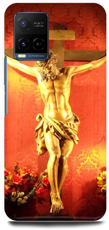 play fast Back Cover for Vivo Y33s, V2109 JESUS, CROSS, GOD, CHRIST  (Yellow, Hard Case, Pack of: 1)