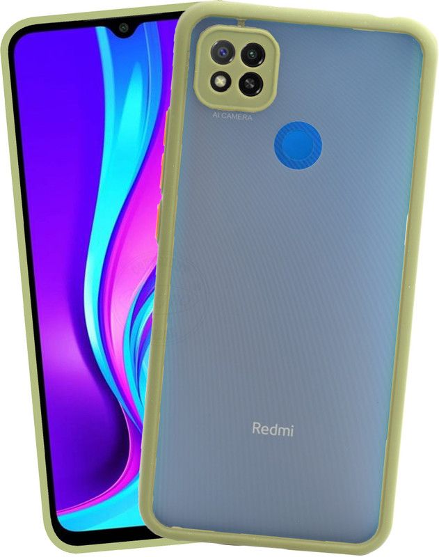 VAKIBO Back Cover for MI Redmi 9, Smoke Frosted Back Case With Camera Protection Ring  (Green, Grip Case, Pack of: 1)
