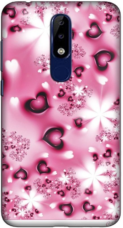 CROKIAN Back Cover for Nokia 6.1 Plus Heart shape Back Cover  (Multicolor, Hard Case, Pack of: 1)