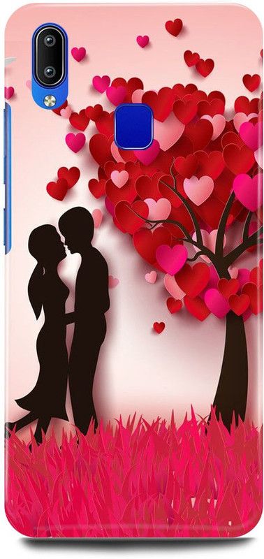 JUGGA Back Cover for Vivo Y93, 1814, LOVE, LOVE COUPLE, QUITE COUPLE, LOVELY COUPLE,KISS,VALENTINE,LOVERS  (Pink, Hard Case, Pack of: 1)