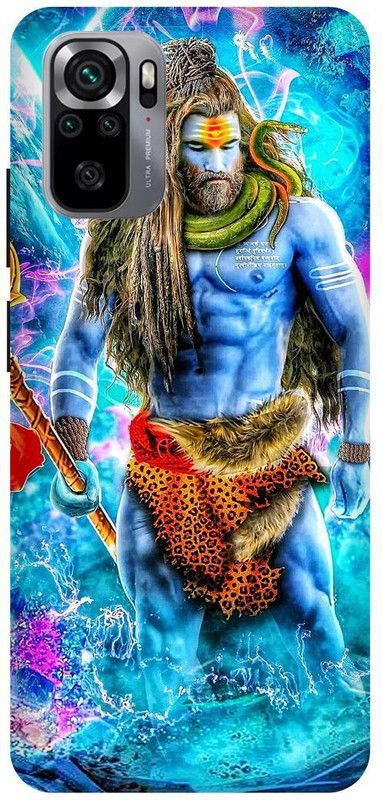 DIKRO Back Cover for REDMI Note 10S, MZB08PLIN, SHIVA, AGHORI, MAHAKAL, MAHADEV  (Blue, Hard Case, Pack of: 1)