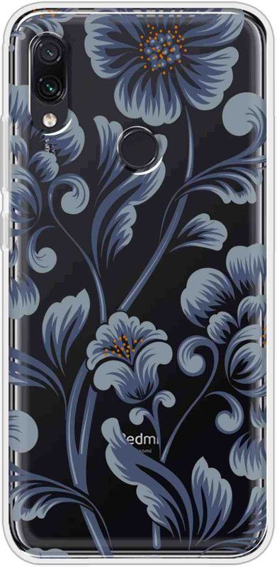 IKC STORE Back Cover for Mi REDMI 7  (Transparent, Blue, Silicon)