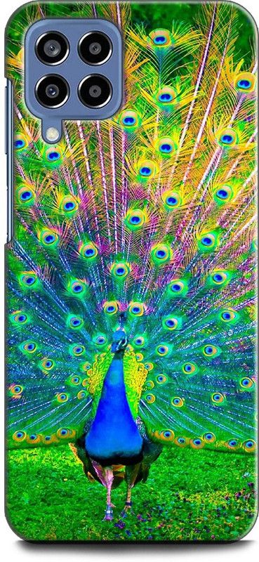 WallCraft Back Cover for SAMSUNG Galaxy M33 5G PEACOCK, PEAFOWL, BIRD, FEATHER  (Multicolor, Dual Protection, Pack of: 1)